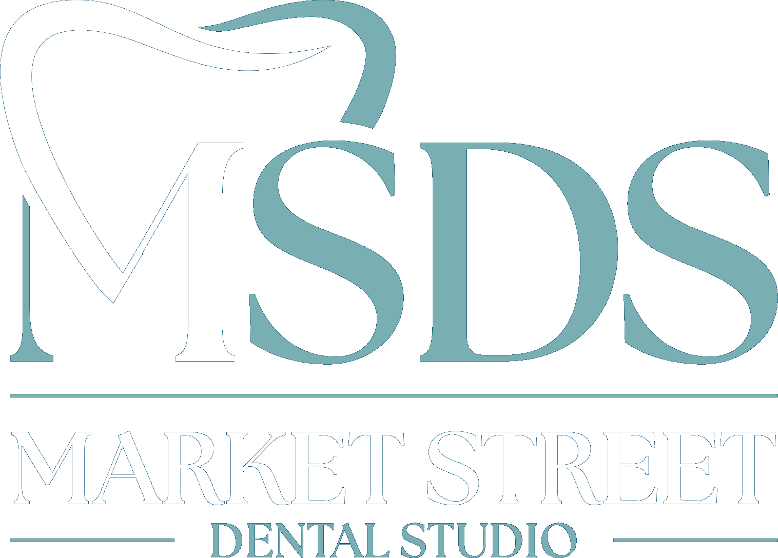 Market Street Dental Studio Reverse Color Logo